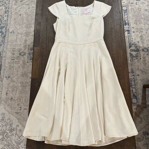 Gal Meets Glam Fit & Flare Dress Size 2‎ | Cream | Classic Feminine Silhouette